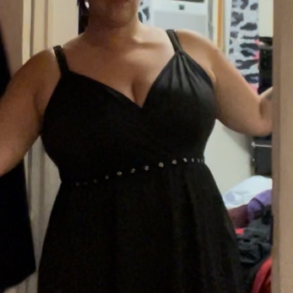 Plus Grommet Eyelet Asymmetrical Hem Cami Dress - Picture 3 of 3